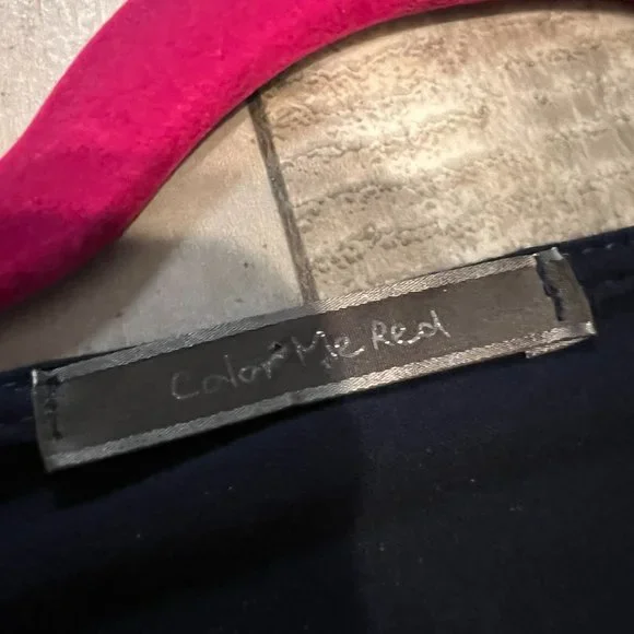 5/$20 Navy Blue Sparkle Going out top - Picture 2 of 5